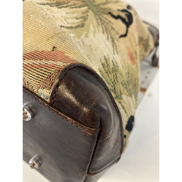 BRIGHTON C184233 VINTAGE LARGE CANVAS, LEATHER SHOULDER BAG - Picture 8 of 15